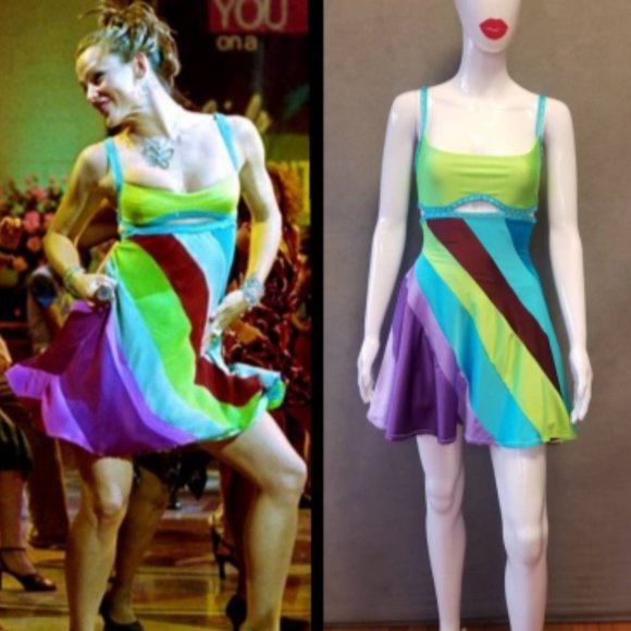 Inspiration drop multicolor dress
